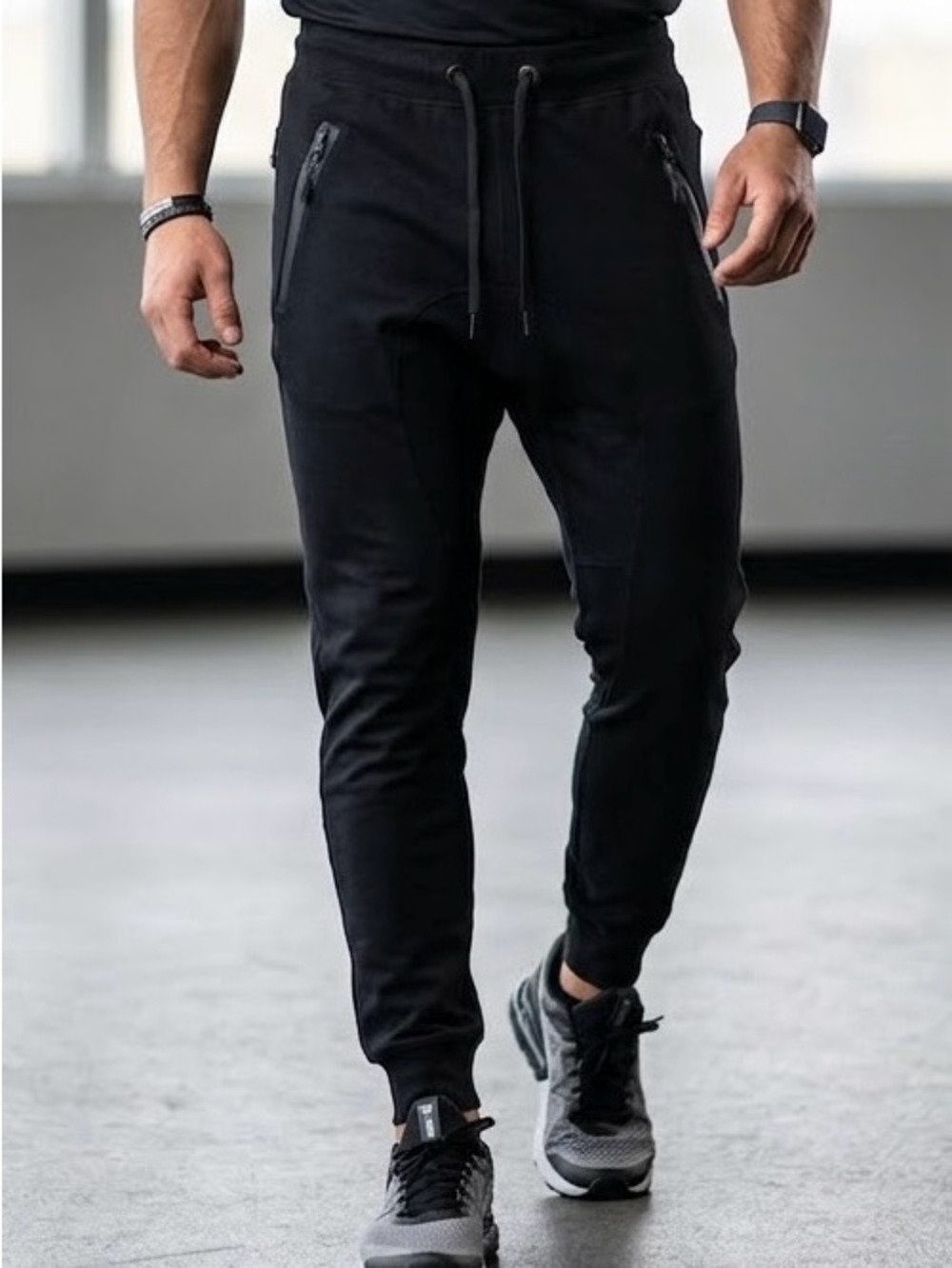 American Stitch Men's Black Sweat pants Size M - Comfortable & Stylish - 078